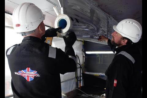 One focus of this refit was the replacement of the starboard stern tube